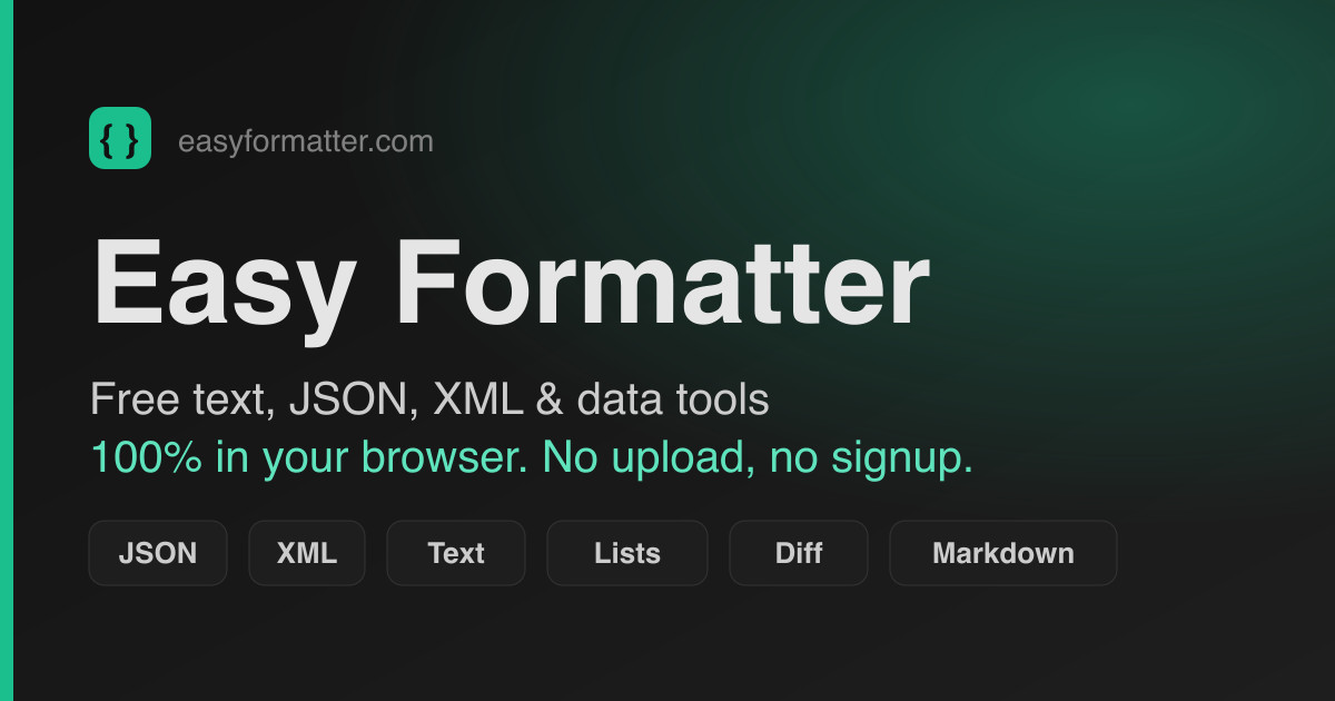 Online List Tools: Sort, Deduplicate, Format & Convert | Easy Formatter